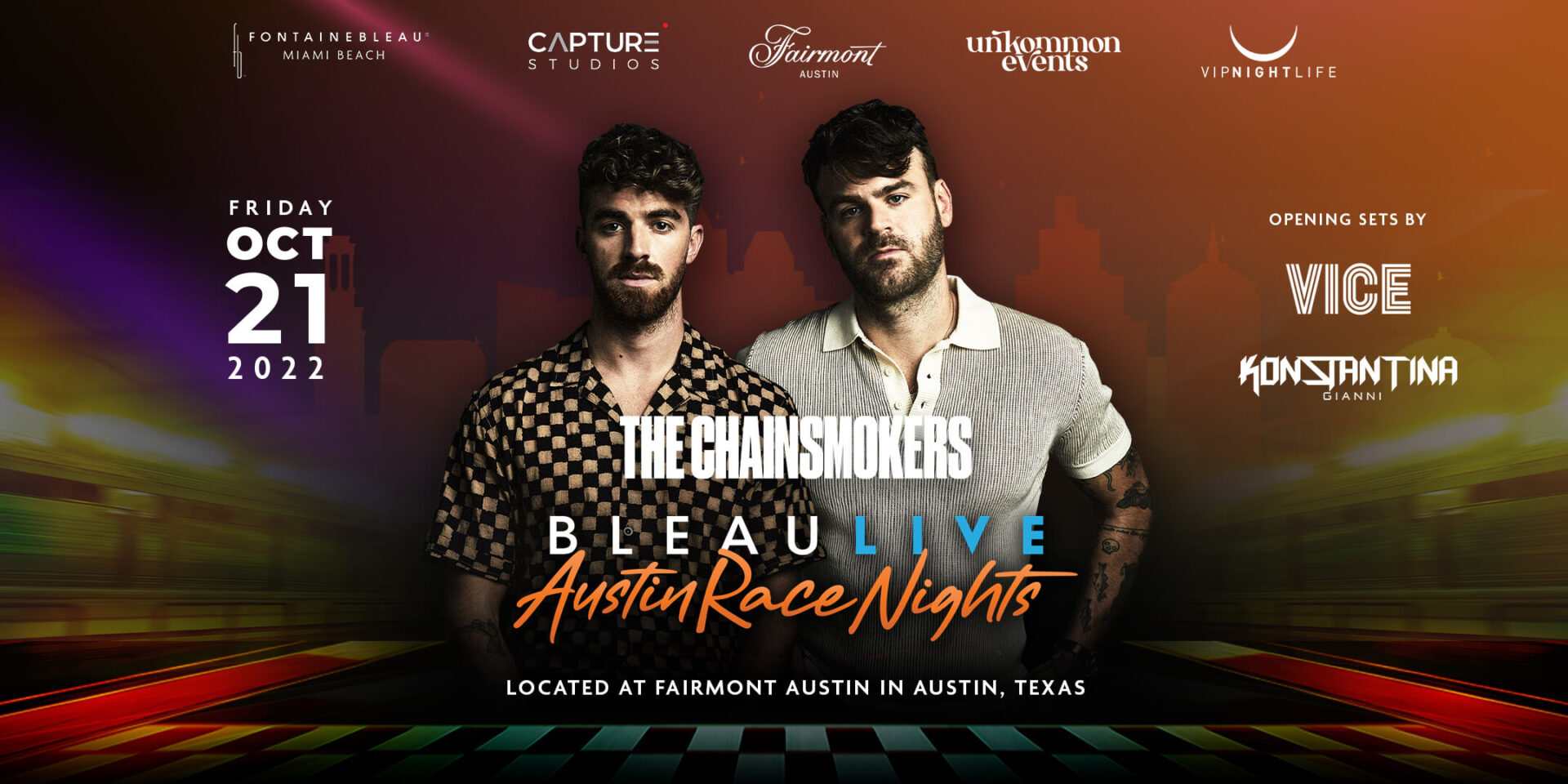 Bleaulive Austin Race Weekend After Party with Chainsmokers Austin